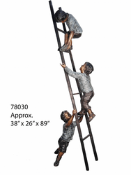 3 Kids Climbing a Ladder - 90" Design