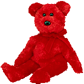 TY Authentic Beanie Baby  ~   SIZZLE Red Bear   * NWT