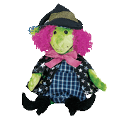 TY Authentic Beanie Baby   ~  SCARY  Green Witch * NWT