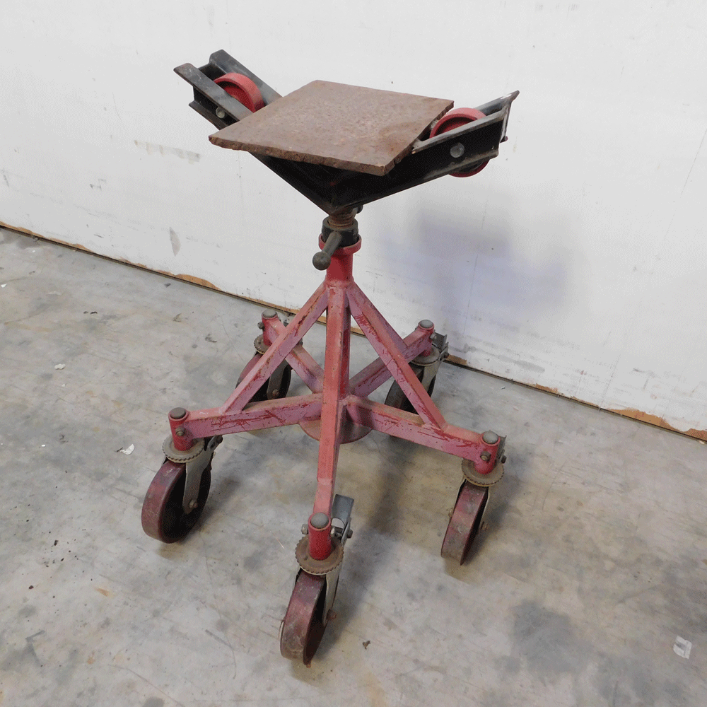 Heavy Duty Pipe Jack Stand Custom Welded Mobile Pipe Stand W/ Plate