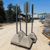 Bush Concrete Traffic Sign System Base Portable or Stationary PLSWOT