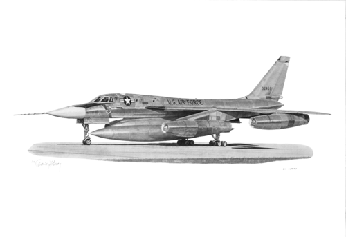 Open Edition Print B-58 Hustler by David Gray Aviation Art Print