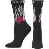Ariat Rose and Flame Crew Socks Ladies