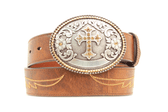 Ariat 1 1/2"Cross Cnc Wings BR Belts