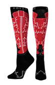 Ariat Western Bt Knee Socks Red Ladies