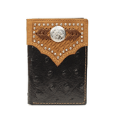 Nocona Wallets Trifold Stitching and Studs