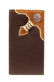 PBR LEATHER WALLET/CHECKBOOK BULLHIDE WITH KNOT