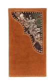 PBR LEATHER WALLET/CHECKBOOK INLAY RODEO DEISGN