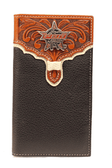 PBR LEATHER WALLET/CHECKBOOK OVAL STAR