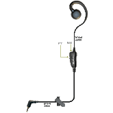 Curl 1-Wire Earpiece Kit with Braided Cable for Kyocera