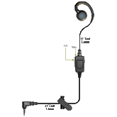 CURL.  1-Wire PTT Earpiece (3.5mm connector).