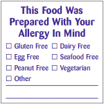 75340 Food Advisory 40mm Removable - Allergy Advisory