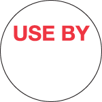 72200 Food Advisory 24mm Circles Dissolvable - Use By
