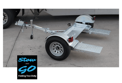  Galvanized Stow and Go Folding Car Tow Dolly