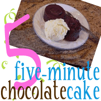 5 minute chocolate cake