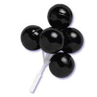 Large Balloon Cluster Cupcake Picks - Black