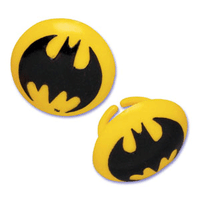 Batman Symbol Puffy Cupcake Rings