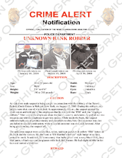 Crime Alert - Bank Robber 3