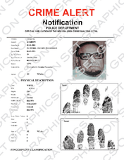 Crime Alert - Finger Print & Photo