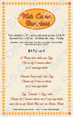 Kids Corner Menu