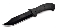 Emerson Knives EBX-1 BT Fixed Blade Knife, Black Plain Edge 154CM Blade, Black Richlite Handle, Sheath