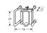  Brey Krause (D-7141-SS-K) Grab Bar - Urinal Straddle Grab Bar, 1.25" Diameter, Satin Stainless Finish with Knurled Safety Grip