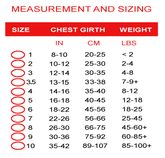 Buddy Belt Sizing Chart