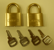Abus 55/40 Solid Brass Padlock (medium) (pair / keyed alike)