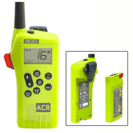 ACR SR203 GMDSS Survival Radio with Replaceable Lithium Ion Battery, Rechargeable Lithium Polymer Battery & Charger