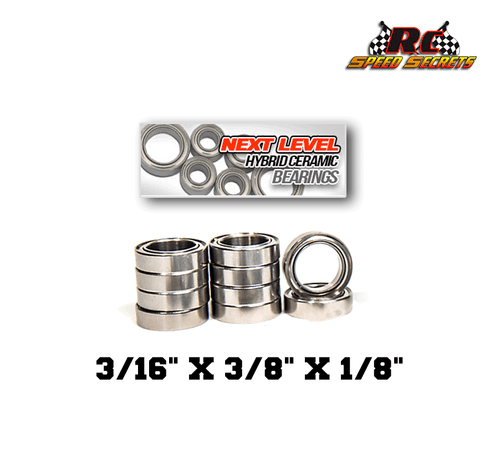 RCSS Next-Level Hybrid Ceramic Bearings - 2 pcs (3/16" x 3/8" x 1/8")