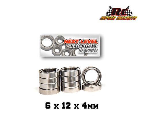 RCSS Next-Level Hybrid Ceramic Bearings - 2 pcs (6 x 12 x 4mm) 