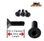 RCSS Nev'r Strip Grade-5 Deep Socket Titanium Flat-Head Motor End-Bell Screws (M2.5x6mm) (Choose Stealth Black Finish)