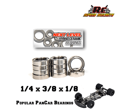 RCSS Next-Level Hybrid Ceramic Bearings - 2 pcs (1/4 x 3/8 x 1/8) 