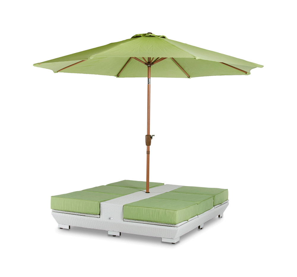 daytona green lounge chairs with umbrella