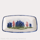 Ceramic bread tray with bluebonnets