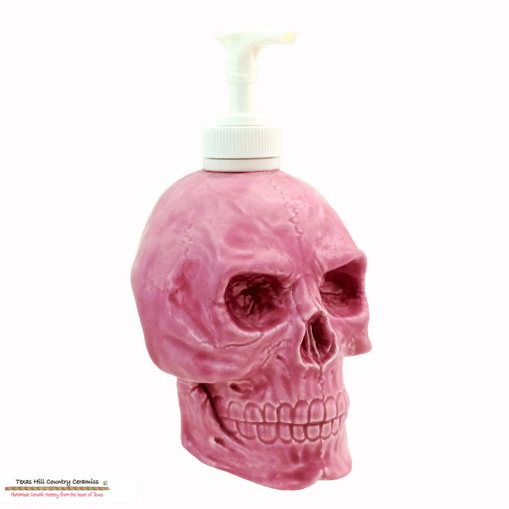 pink soap dispenser