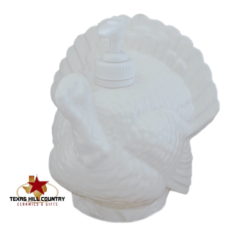 White turkey soap dispenser.