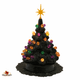 Halloween tree with gold star.