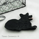 Black dog tea bag holder
