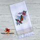 Cotton bamboo blended towel with Buzzing Bees and Blooms embroidery design.
