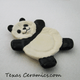 Black and white panda bear tea rest