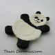 Ceramic panda bear tea bag holder or small spoon rest