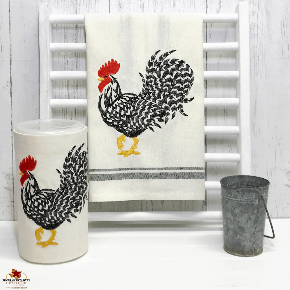 Handmade Farmhouse Chicken Decorative Kitchen Towels - Funny Zero