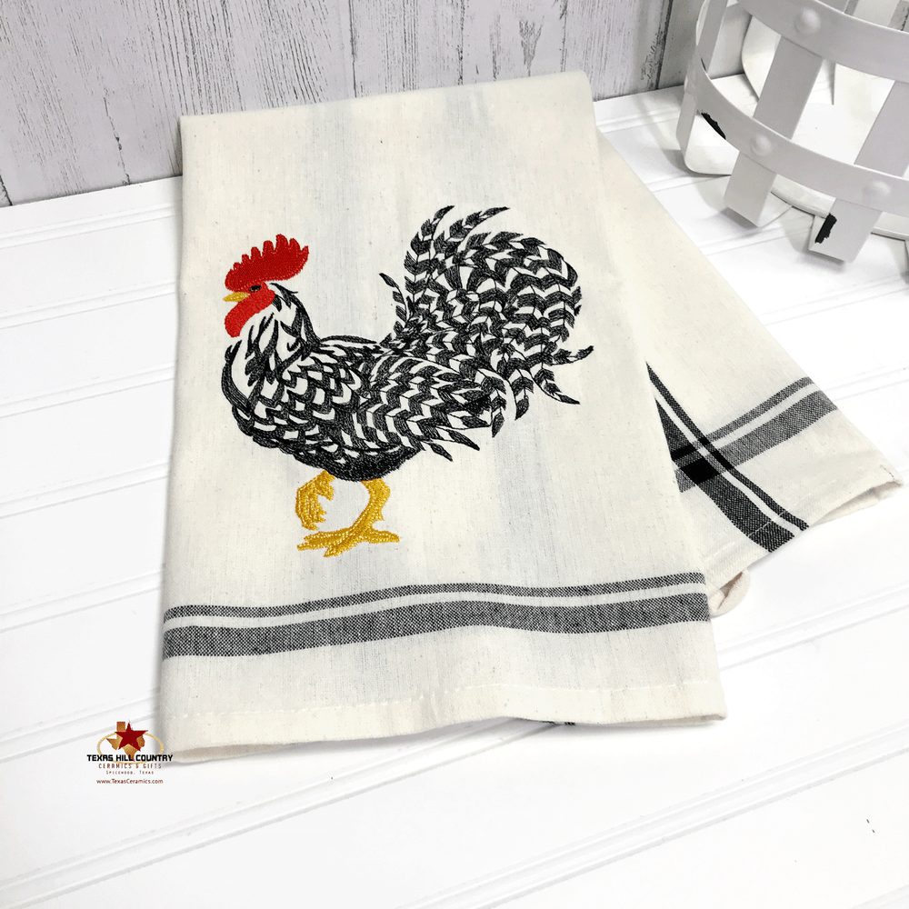 Cackleberry Home Farmhouse Kitchen Towels - Chickens and Egg Baskets Dish  Towels - Terry Country Kitchen Towel Set - Chicken Decor for Kitchen - Hand