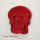 Red skull tea bag holder