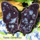 Purple butterfly tea rest