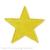 Celestial star ceramic tea bag holder or small gift award for grade school child made of ceramic pottery in the USA