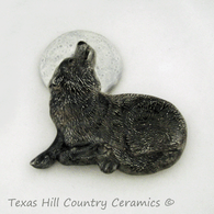 Howling coyote ceramic tea bag holder southwest accent