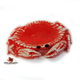 Coral red crab tea rest or dining table accent