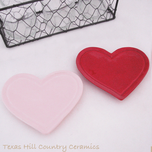 Heart tea bag holder or trinket tray, great for Valentine's Day gift giving.